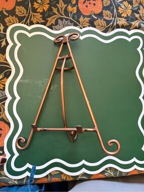 Copper Finish Metal Display Easel Stand - Unbranded